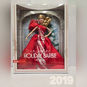 Signature Holiday Doll in Red and White Satin Gown 2019